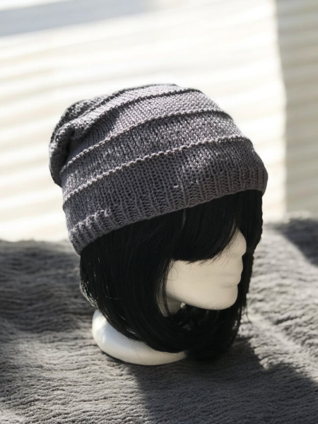 Bambusbeanie, handgestrickt aus 100 % Bambuswolle, hautfreundlich, weich, vegan